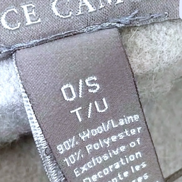 Vince Camuto Studded Wool Beret Gray Cap One Size Sparkle Bling French Chic NWT - Picture 8 of 11